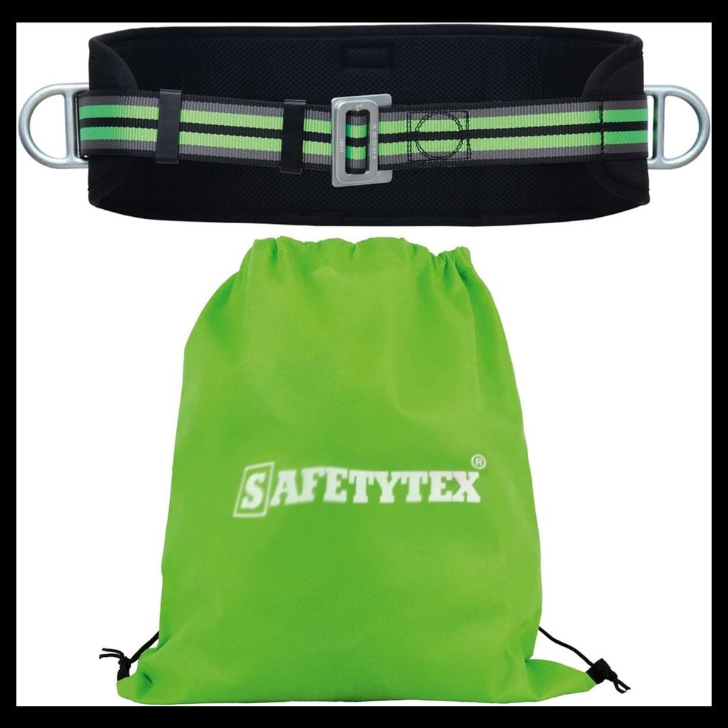 Safetytex Haltegurt - Fallschutz EN 358 - Bandfalldämpfer Tragkraft 140 kg - Auffangseil Arbeitsplatzpositionierung - Absturzsicherung - Halteseil...