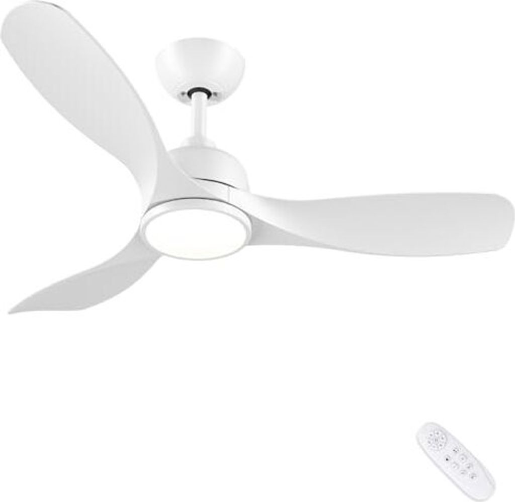 CJOY Deckenventilator Beleuchtung ruhig, Durchmesser 107 cm Lichtfernbedienung, 3 Farbtemperaturen, dimmbare LED, reversibler DC, 6 Geschwindigkeitszi