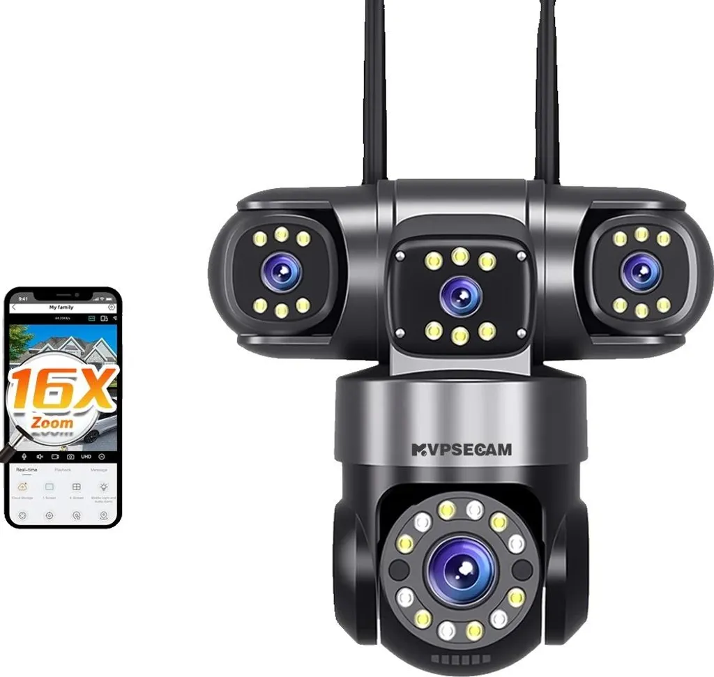 Caméra IP WiFi 20MP - Vidéoprotection extérieure et intérieure nocturne UE