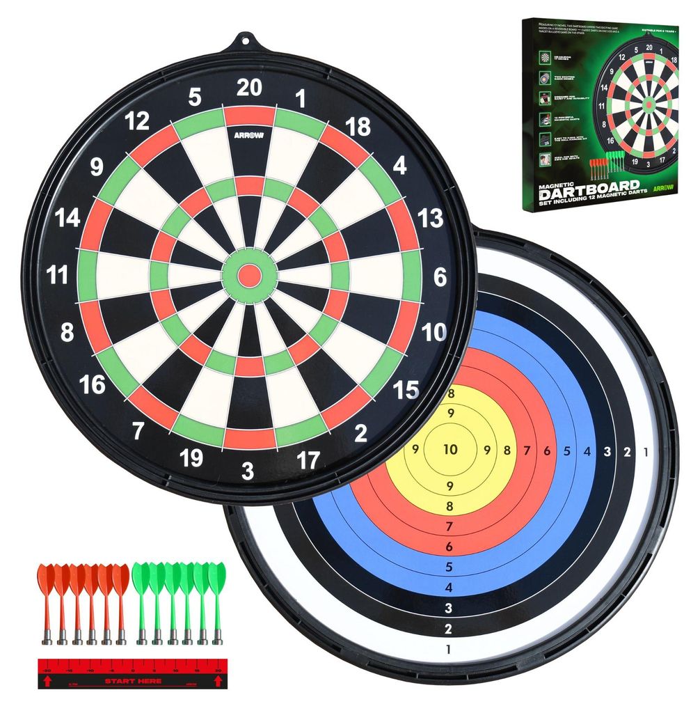 Arrow180 magnetische Dartscheibe Set - sicheres Dartspiel für Kinder und Erwachsene