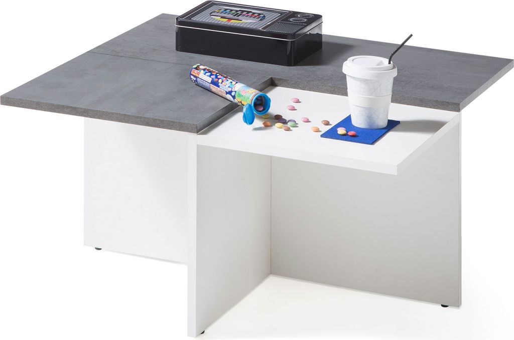 Couchtisch >Laird< in Weiß - 73x37,5x73cm (BxHxT) Produktbild 