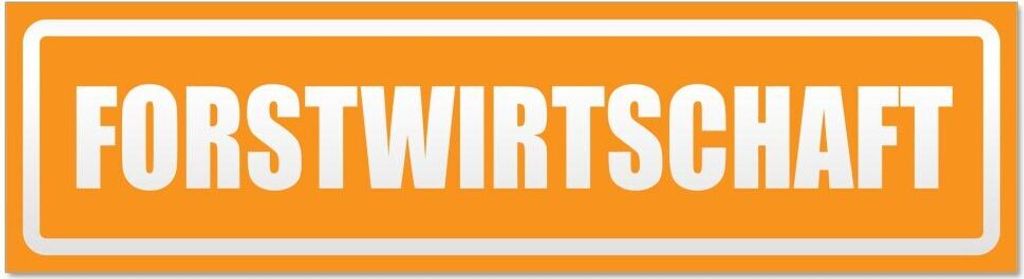 Kiwistar Forstwirtschaft invertiert Magnetschild Schild magnetisch - 60cm Orange - Magnetfolie für Auto PKW Kfz