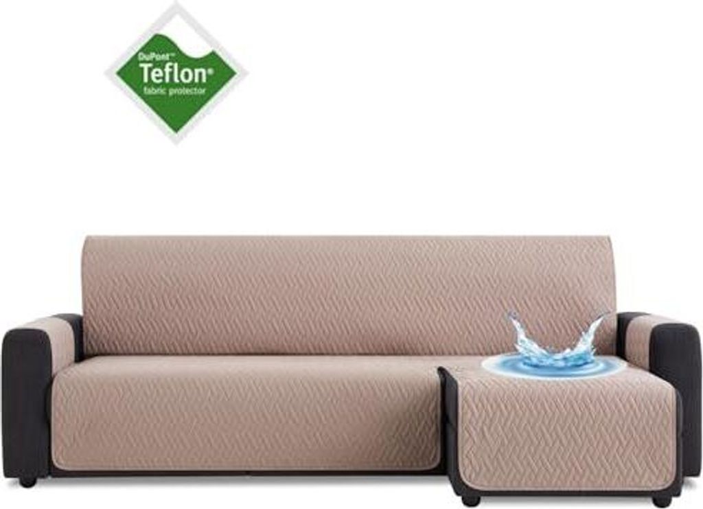Bestcovers Teflon Wasserdichtes Sesselüberwürf Sesselschoner Schonbezug Sofabezug (Kaltes Beige, 200cm Right)