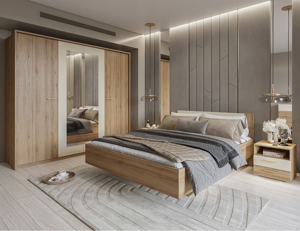 Schlafzimmer Set inkl. Lattenrost 180x200 cm Liegefläche in Produktbild 