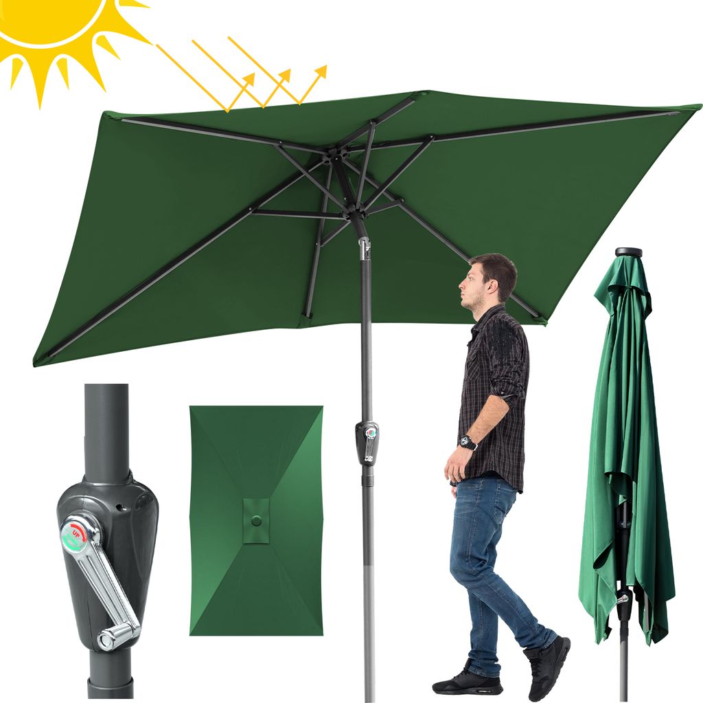 Aopunly Sonnenschirm Rechteckig Balkonschirm Ø210x140cm Produktbild 
