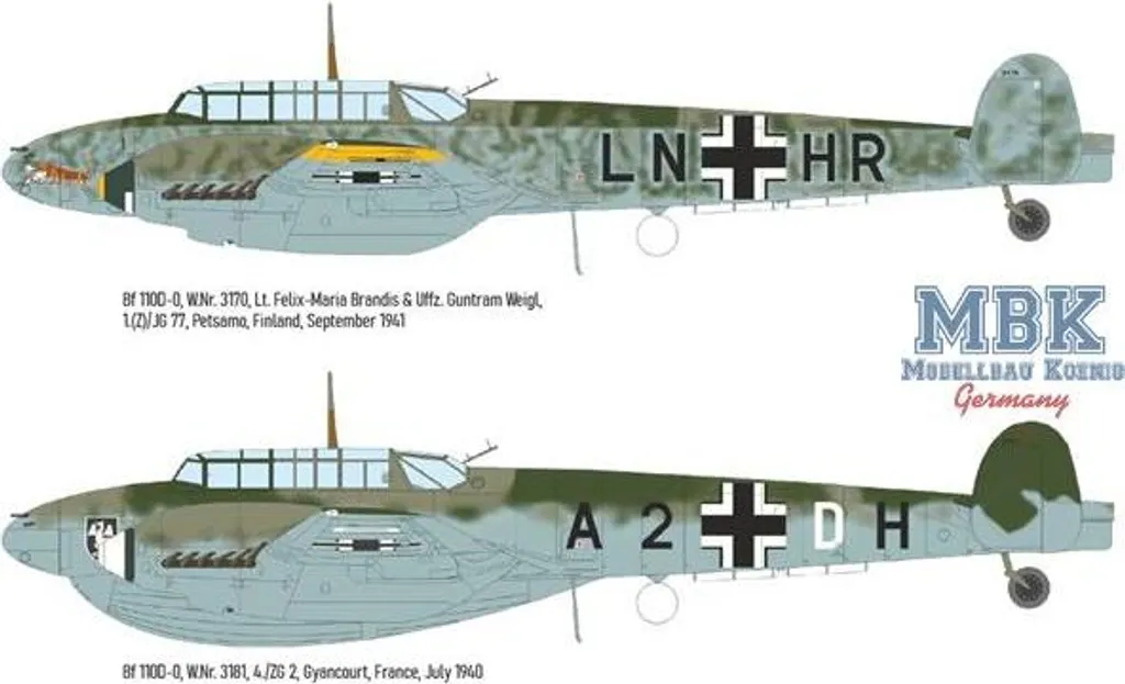 Maquette Bf 110D Messerschmitt Édition Week-end Eduard 1:48 avion