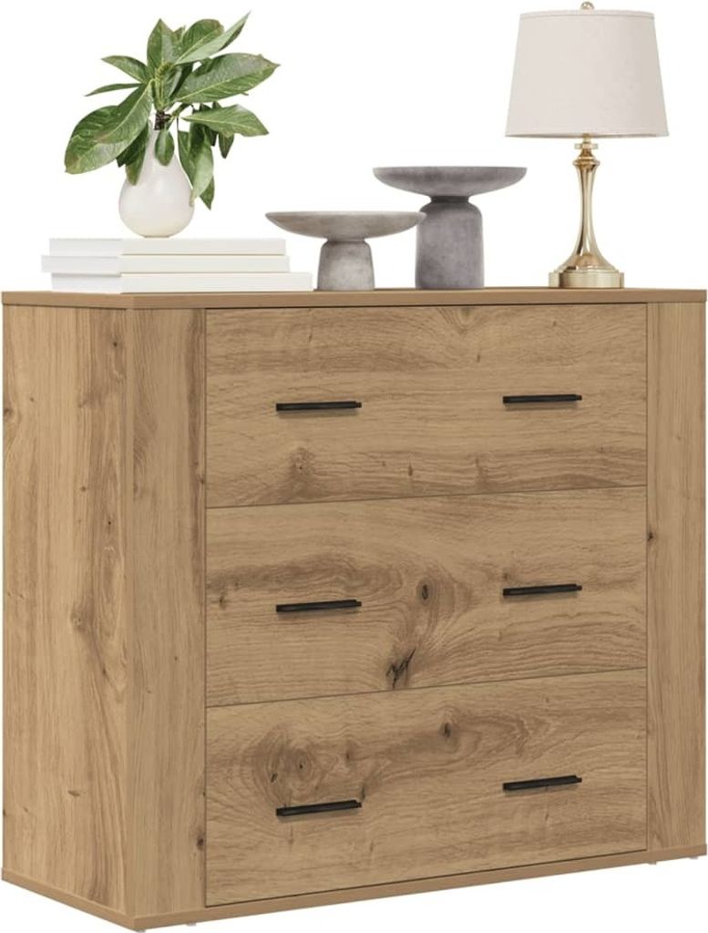 vidaXL Sideboard Artisan-Eiche 80x33x70 cm Holzwerkstoff