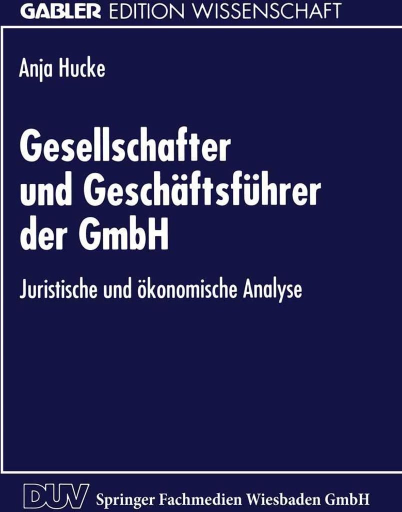 Gesellschafter und Geschäftsführer der GmbH
