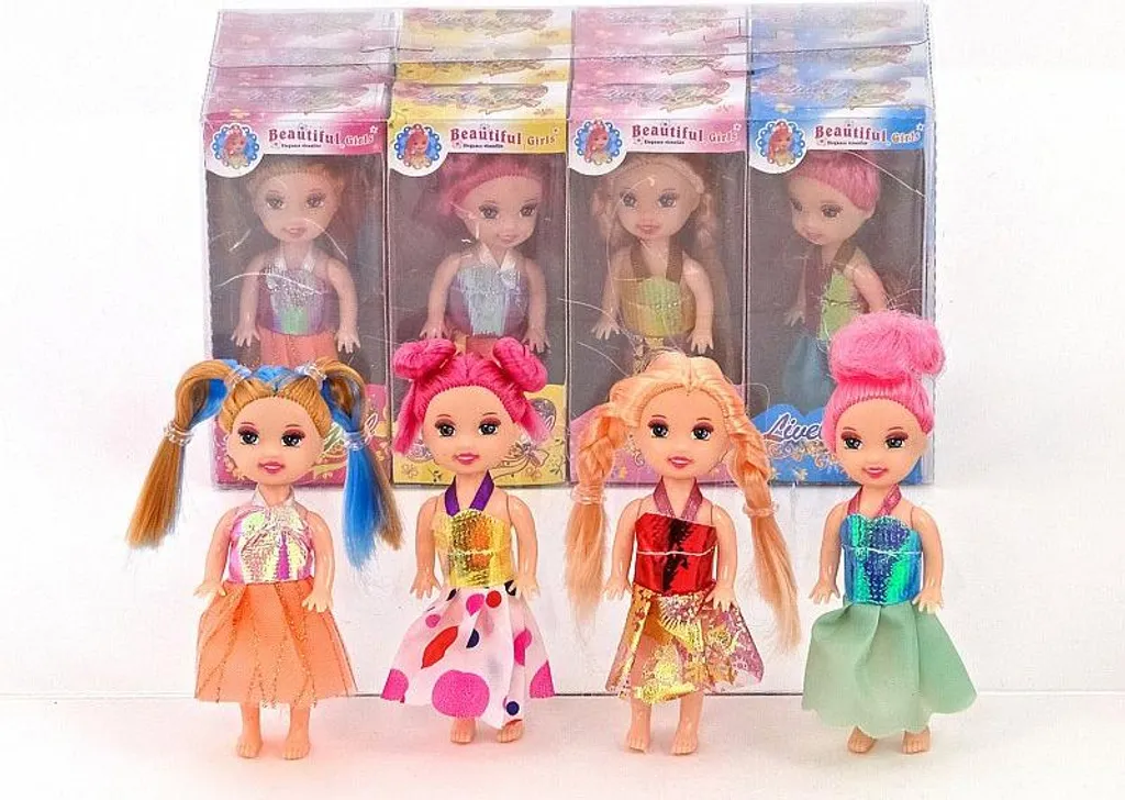 Mini poupées articulées 8cm de hauteur en lot de 12 modèles variés