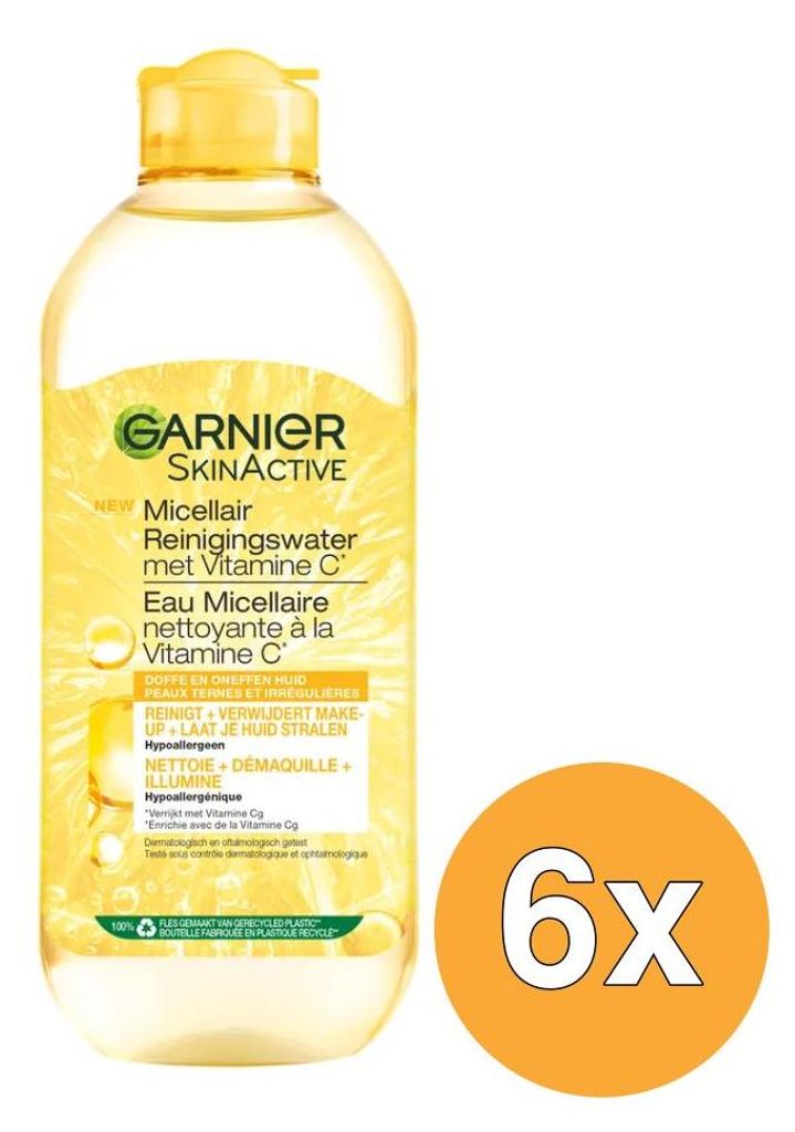 6x Garnier Skin Active Micellair Water Vitamine C (400 ml) Productafbeelding 