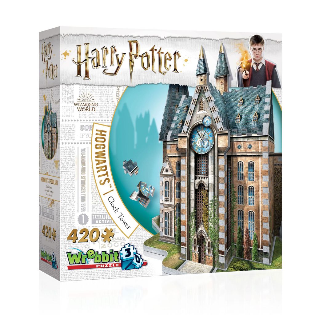 Wrebbit 3D Puzzle - Harry Potter Hogwarts Clock Tower 3D Puzzle 420 Teile