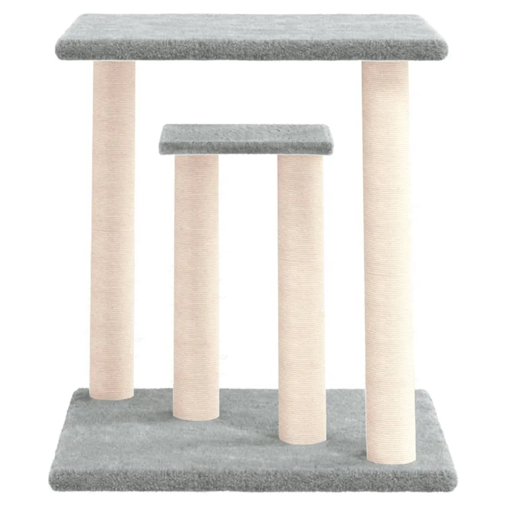 vidaXL Arbre à chat avec plates-formes Gris clair 50 cm pour petit chat - 3