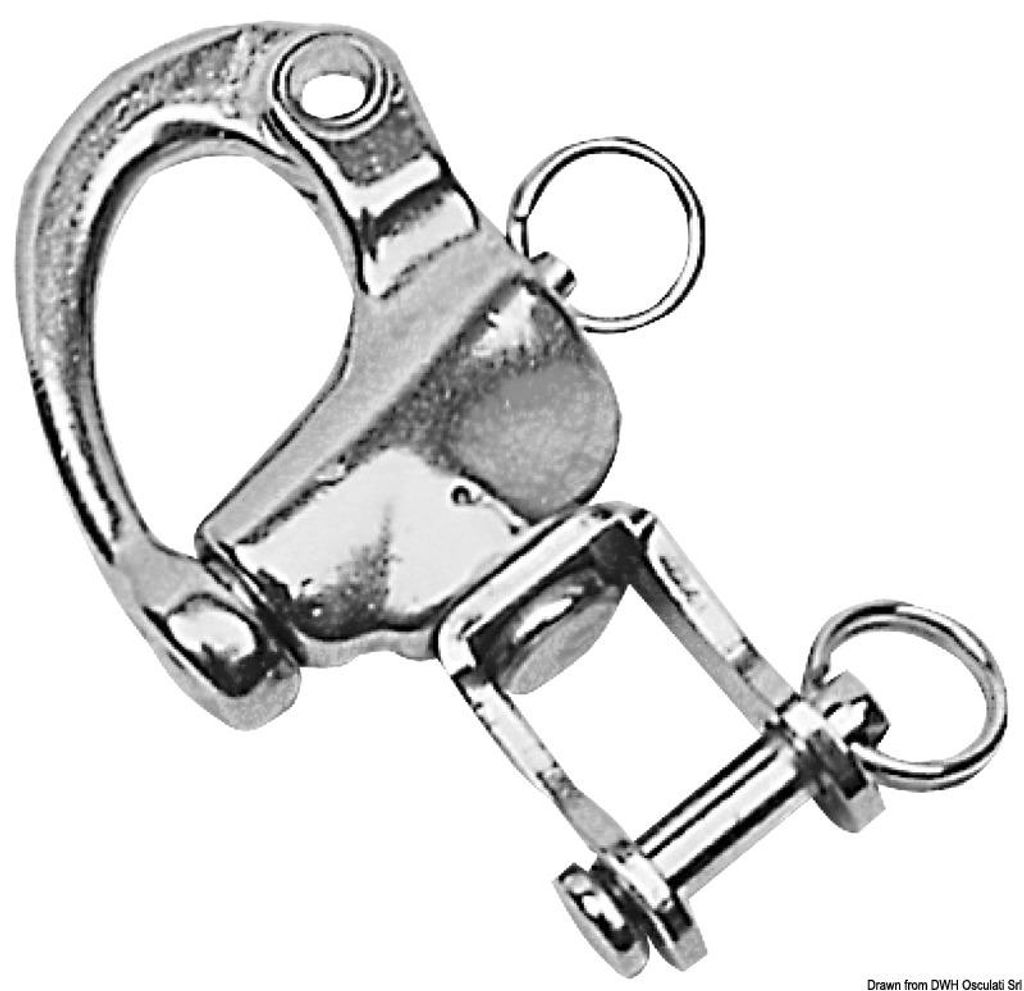 Osculati Snap Shackle for Spinnaker with Swivel Stainless Steel 12 mm Schäkel