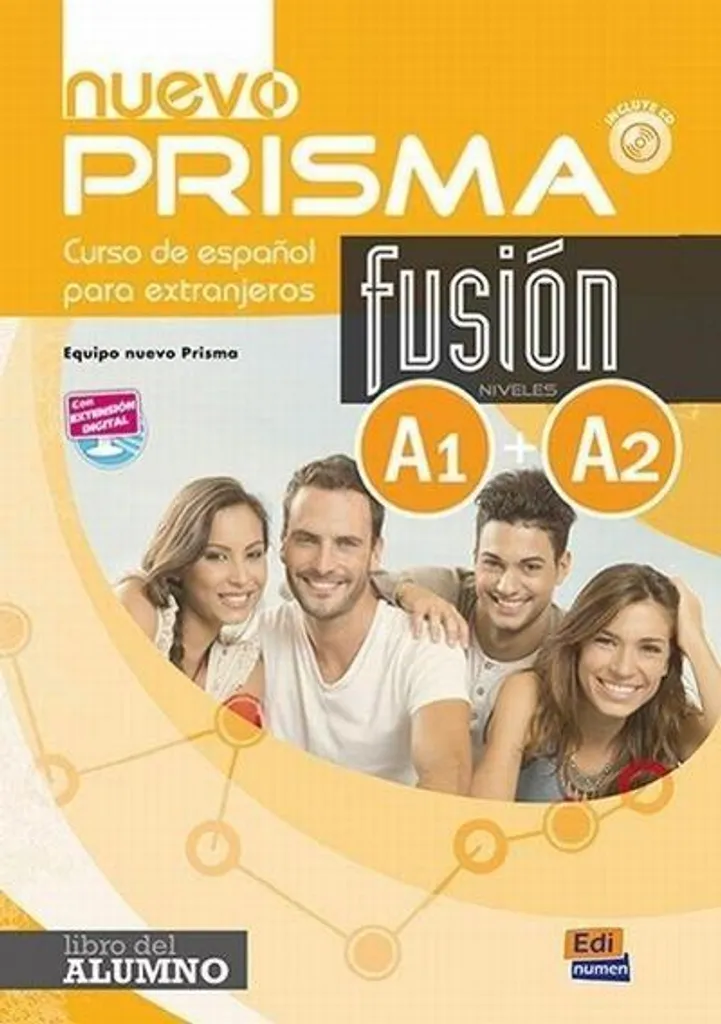 Livre Espagnol Nuevo Prisma Fusion A1 + A2 - Manuel Scolaire d'Espagnol