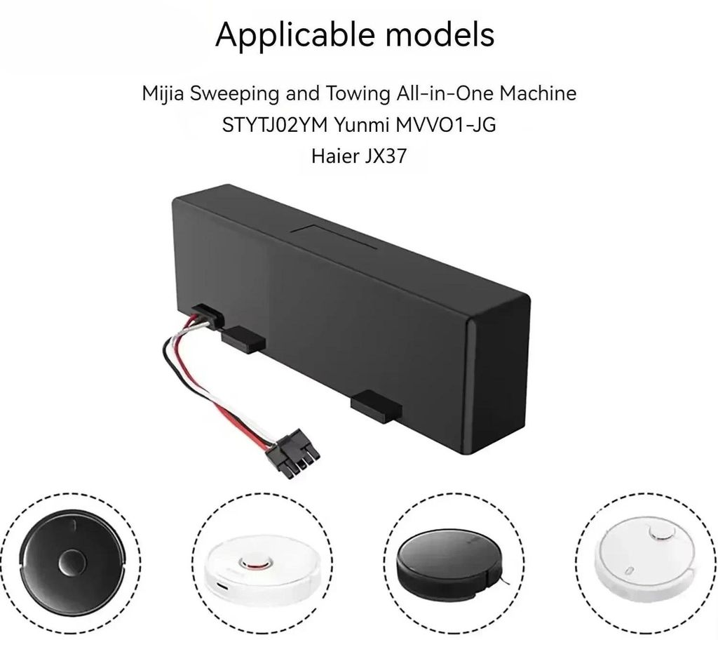 Akkupack für Xiaomi Mijia Mi Robot Vacuum-Mop P - Li-Ion 4S1P 14,8V - 6800mAh Ersatzakku - kompatibel mit STYTJ02YM