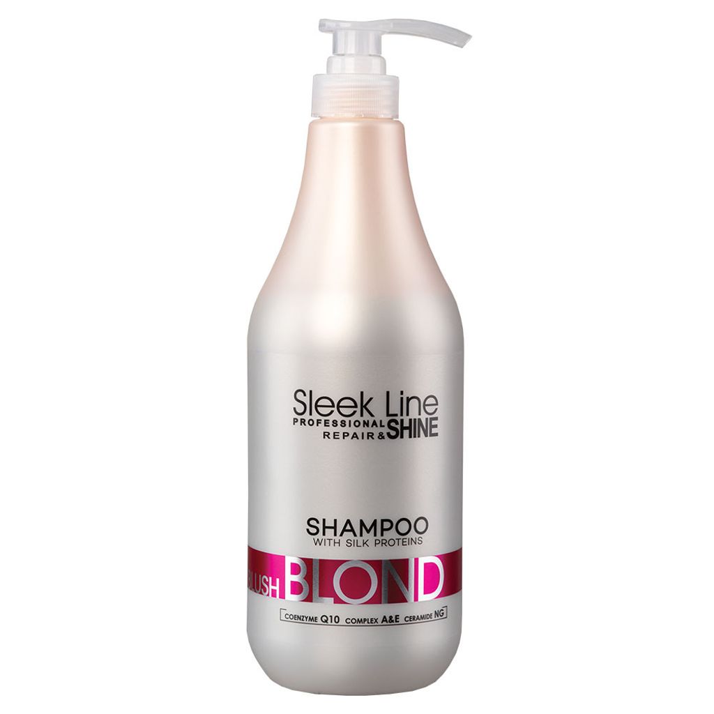 A bottle of shampoo with a pump dispenser.