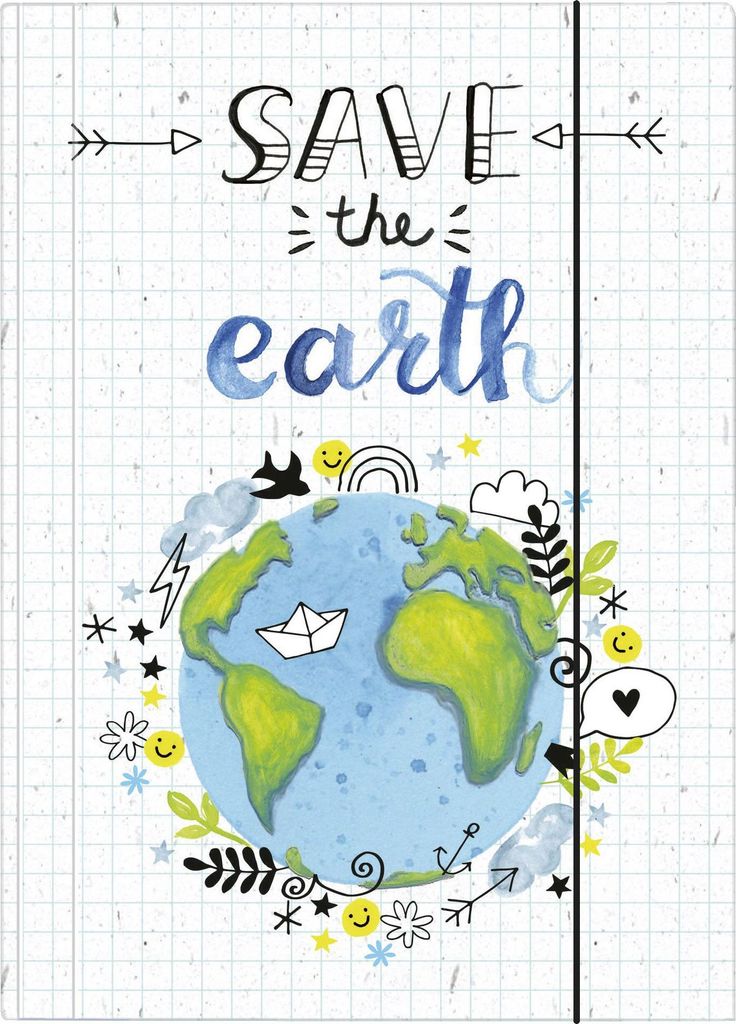 VELOFLEX Zeichenmappe Save the earth DIN A3 Weltkugel