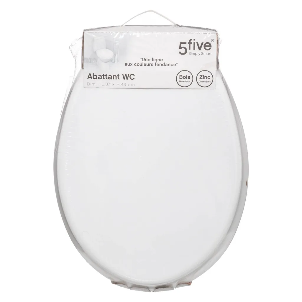 Siège de WC universel blanc 37x43 cm idéal pour rénovation salle de bain
