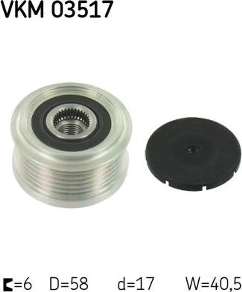 Poulie débrayable SKF VKM 03517 pour alternateur Astra J et Mokka OE 1204188