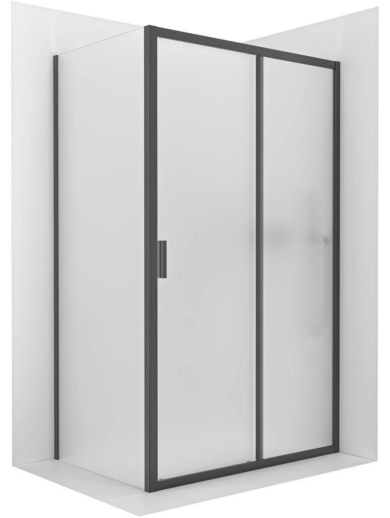 CERANO - Box doccia Varone LINE L/P - 6 mm - nero opaco, Immagine del prodotto 
