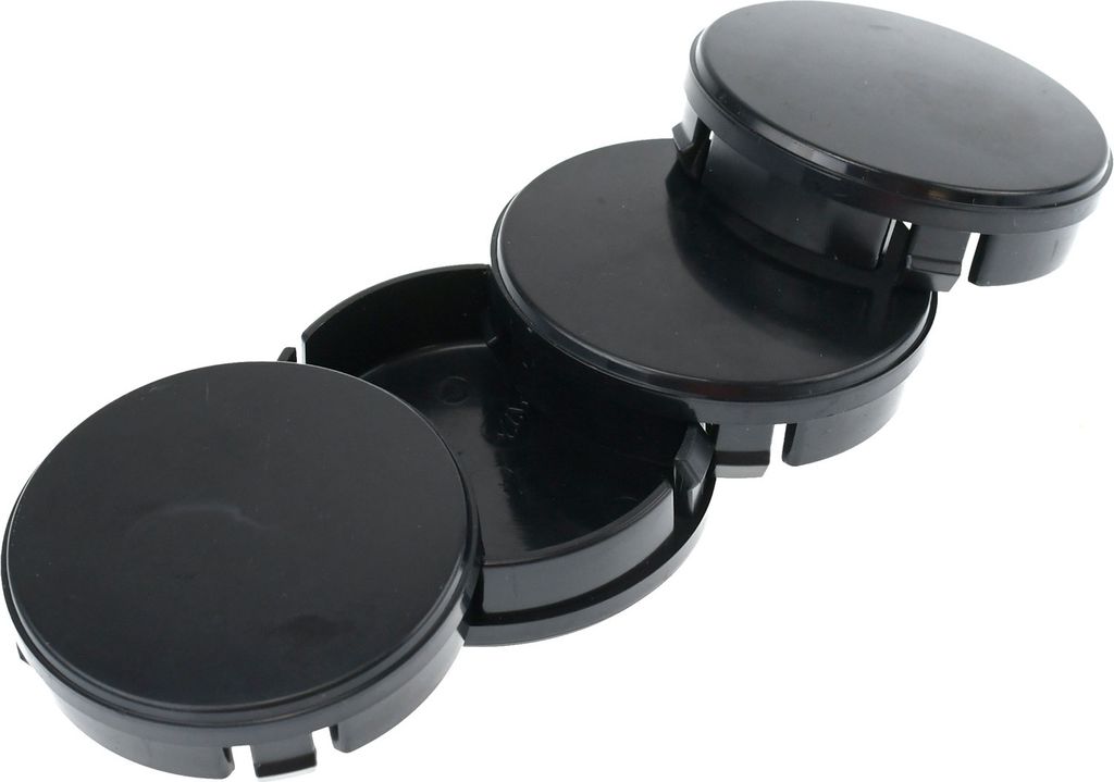 4x 64mm Nabenkappen Felgen Deckel Radnaben Kappen Schwarz Produktbild 