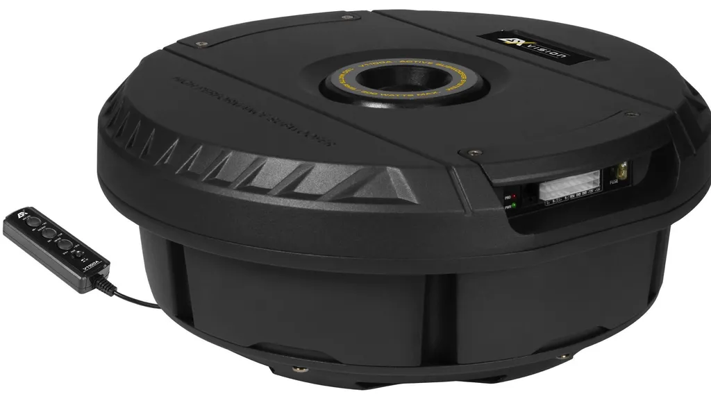 ESX Vision V-1100A Subwoofer Actif 28cm avec Télécommande de Basses