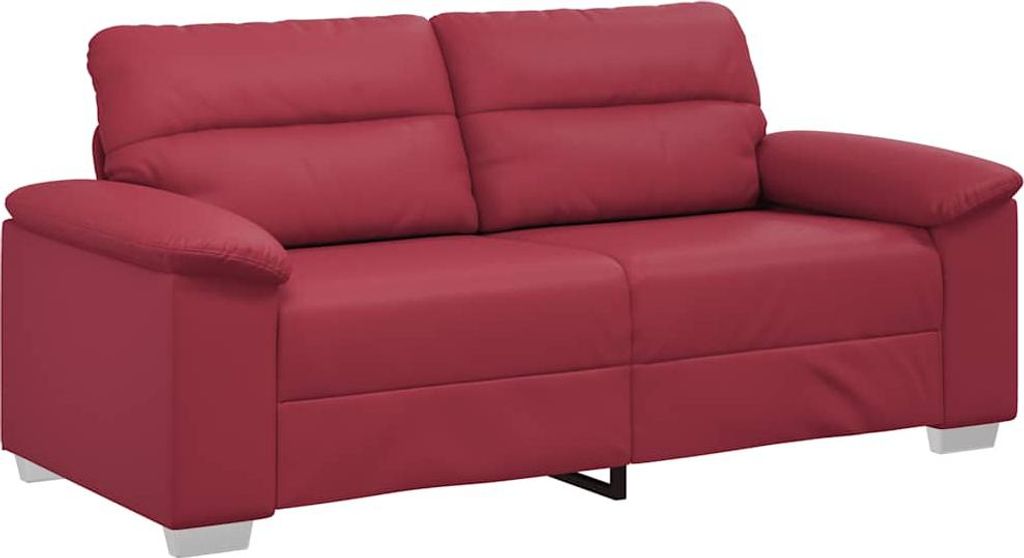 vidaXL 2-Sitzer-Sofa Weinrot 180x81x84 cm Kunstleder