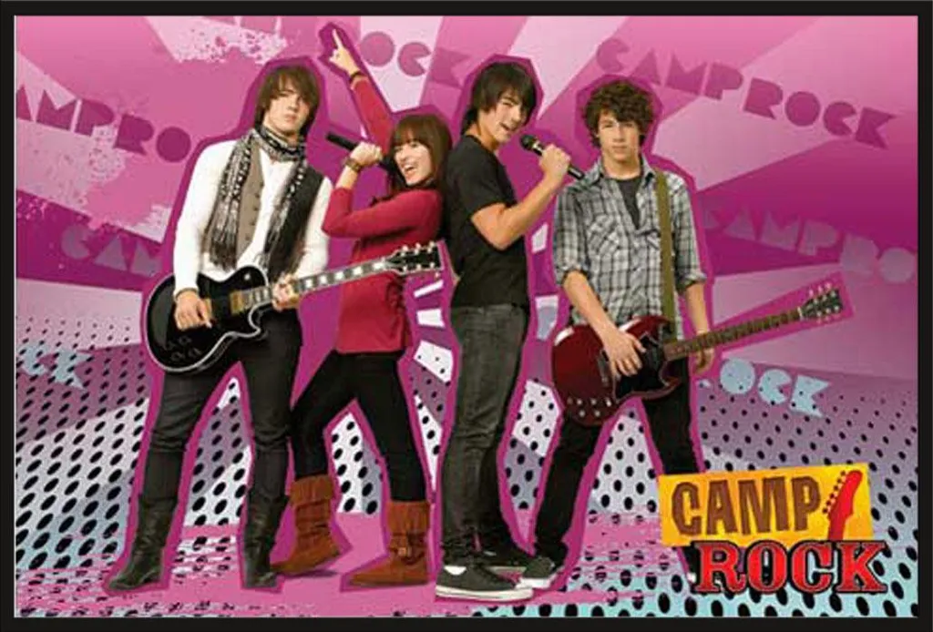 Poster Sous Cadre Jonas Brothers Camp Rock - Tableau Shinsuke Noir Maxi