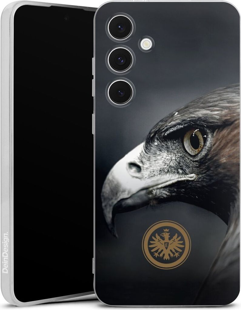 DeinDesign Handyhülle für Samsung Galaxy S24 FE 5G Silikon Hülle Case Smartphone Schutzhülle Adler Eintracht Frankfurt Offizielles Lizenzprodukt