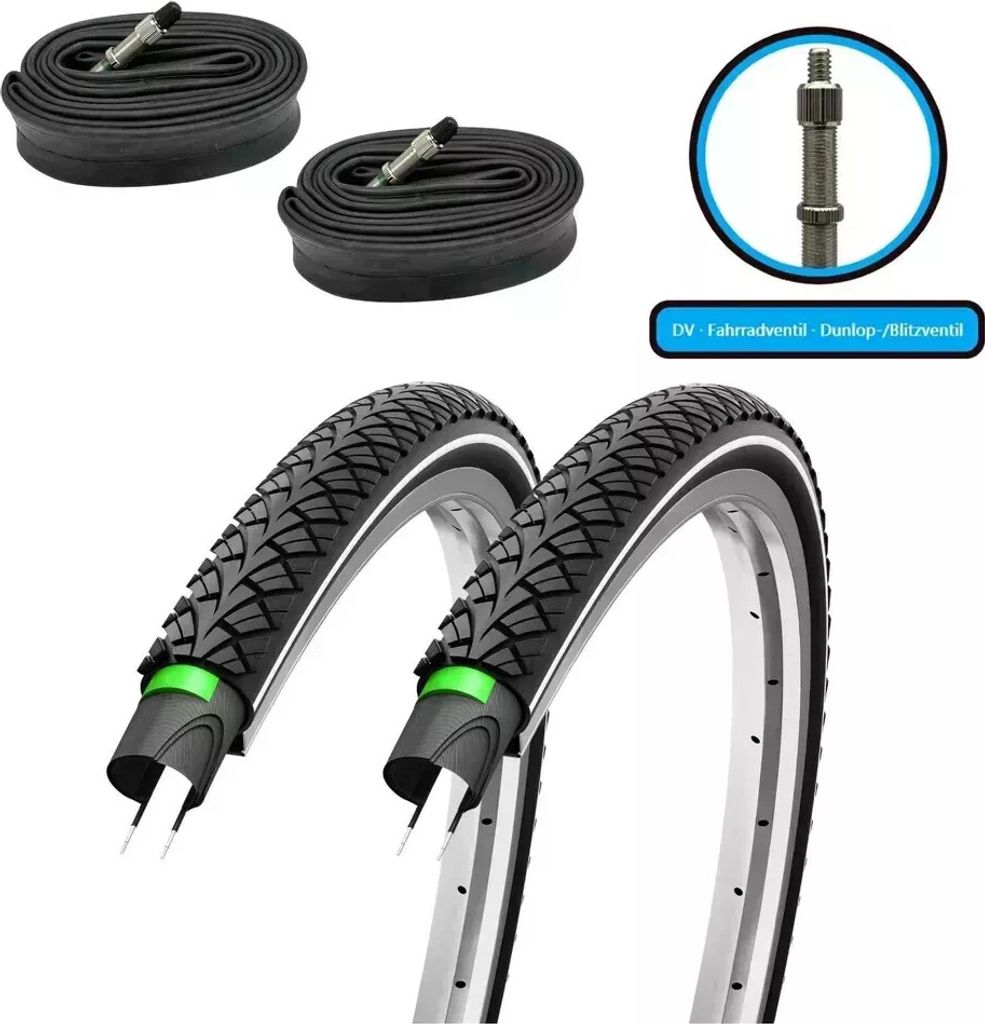 2x Fahrradreifen SET 28x1,50 Zoll 40-622 700x38c Reflex Produktbild 