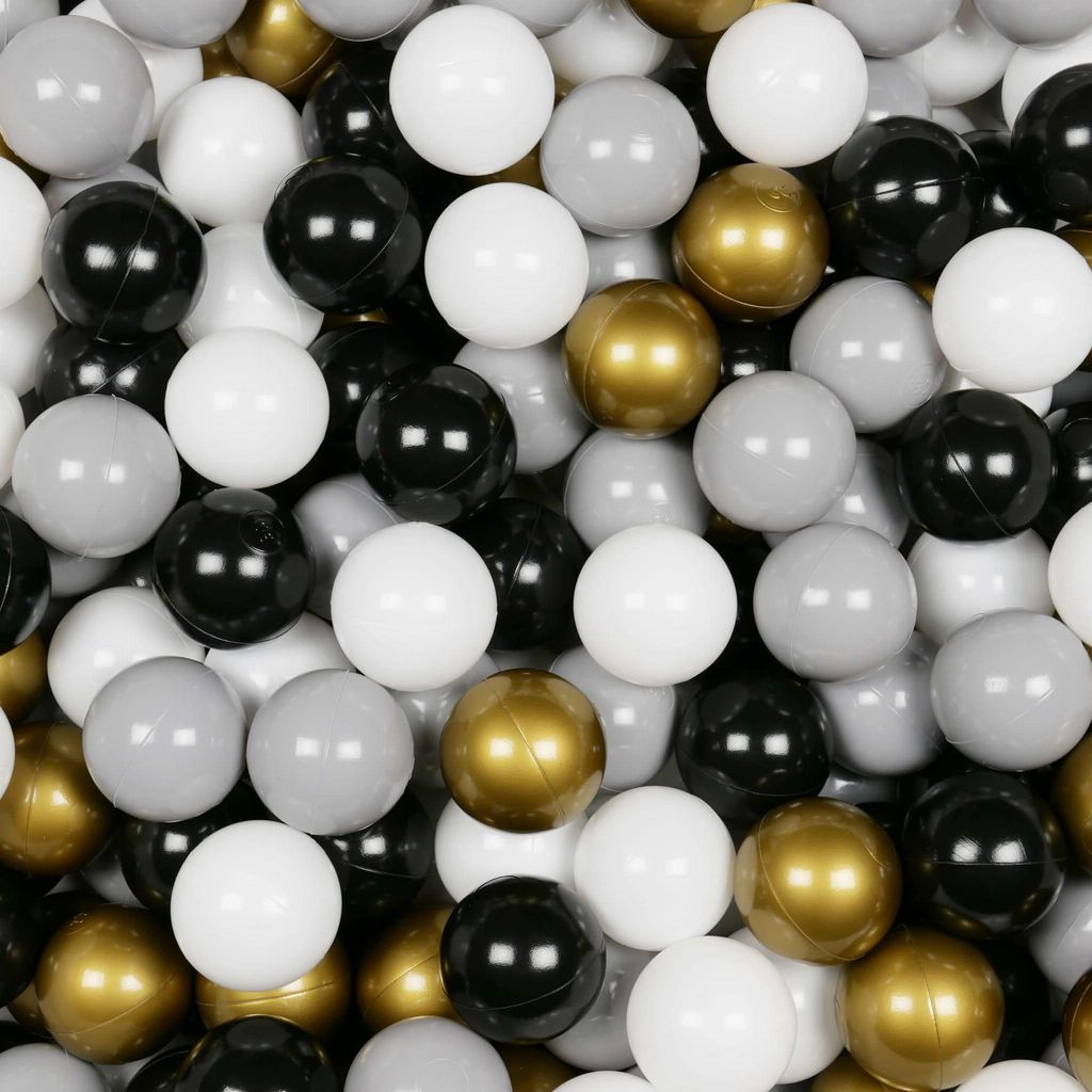 Spielzeugbälle ø7cm 500Stk weiß, grau, schwarz, altgold