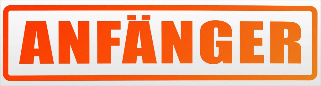 Kiwistar Anfänger Magnetschild Schild magnetisch - 45cm Neonorange - Magnetfolie für Auto PKW Kfz