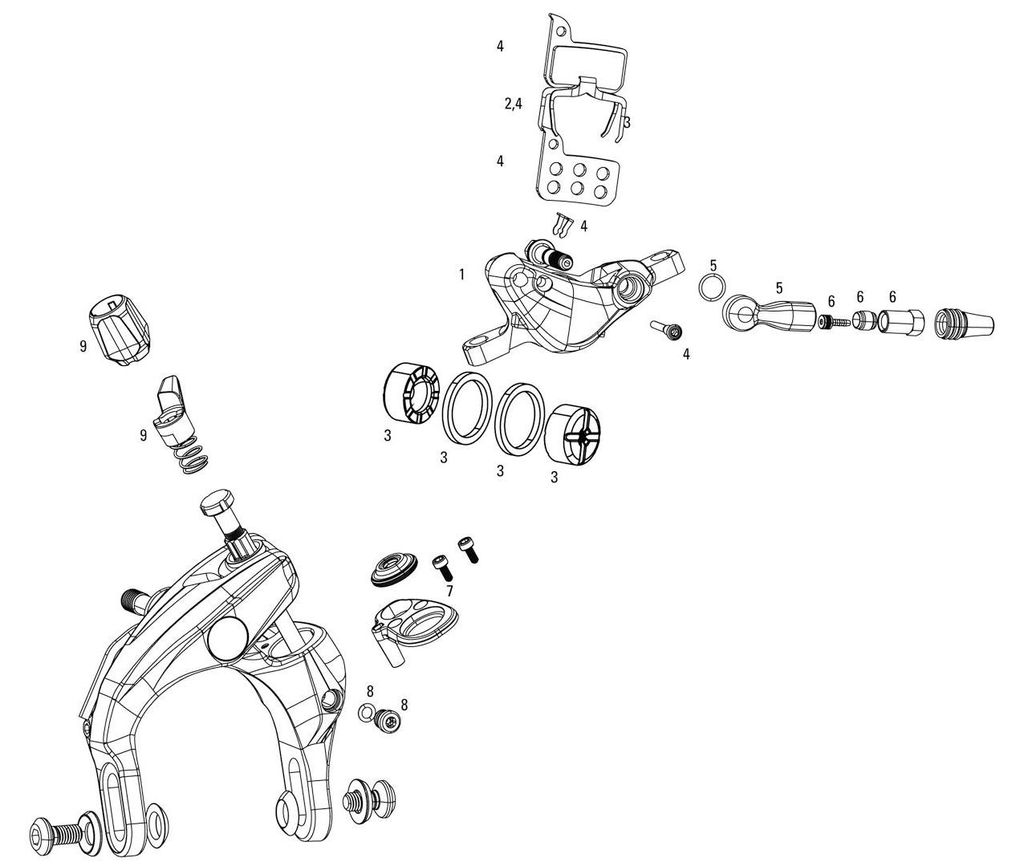 SRAM Hydr. Bremse "Red 22 / Force 22 / Rival 22 / S-700" Bremssattel / Bremskörper Einstellschraube