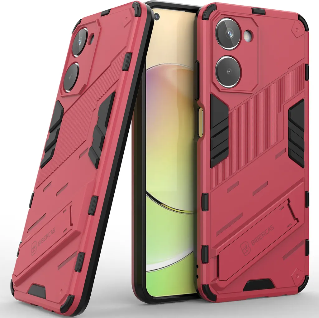 Look & Sicurezza: Cover Realme 10 4G Rosa Shockproof con Stand