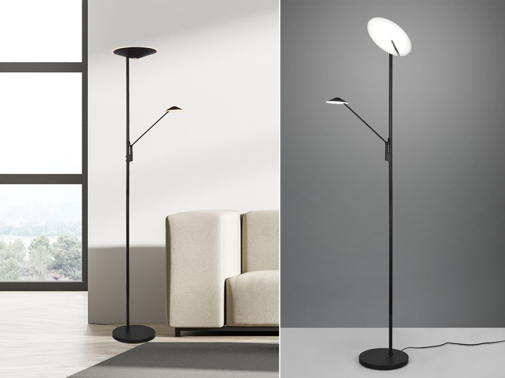 TRIO-Leuchten Stehleuchte BRANTFORD BH 30x180 cm schwarz Stehlampe