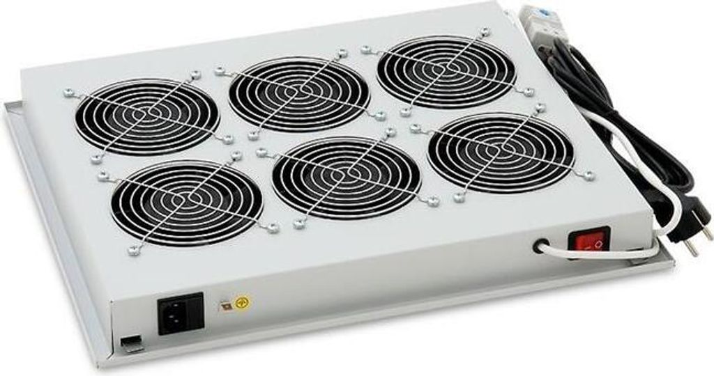 Triton Fan Unit - Rack-Lüfterfach (230 V) mit Thermostat (4 Lüfter) - Hellgrau, RAL 7035 - 48.3 cm (19") (RAC-CH-X04-X3)