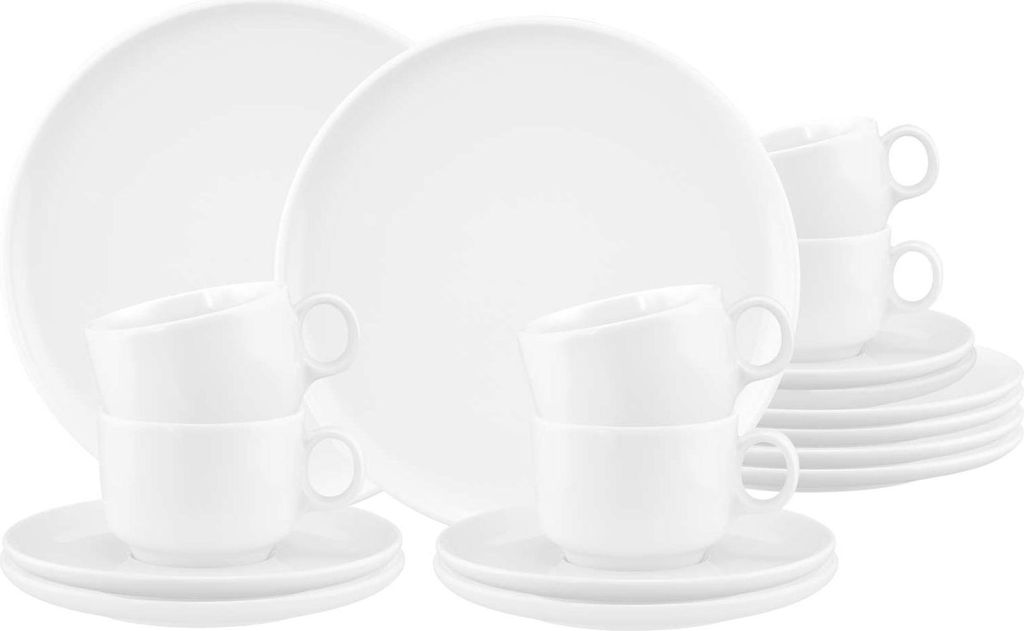 Seltmann Weiden Sento Home weiß Kaffeeservice 18-teilig