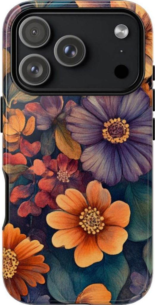 Lebhaftes Aquarell-Blumenmuster – Hülle Kompatibel mit iPhone 17 Pro