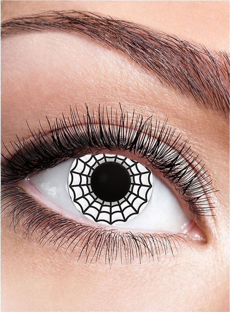 Spinne Hexe Halloween Kontaktlinsen mit Dioptrien Dioptrien: -2,5