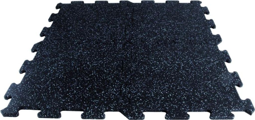 Mosolut Fitness Puzzle Unsichtbar 100 x 100 cm, schwarz mit 10% blauer EPDM-Füllung, 20 mm MSFT0236