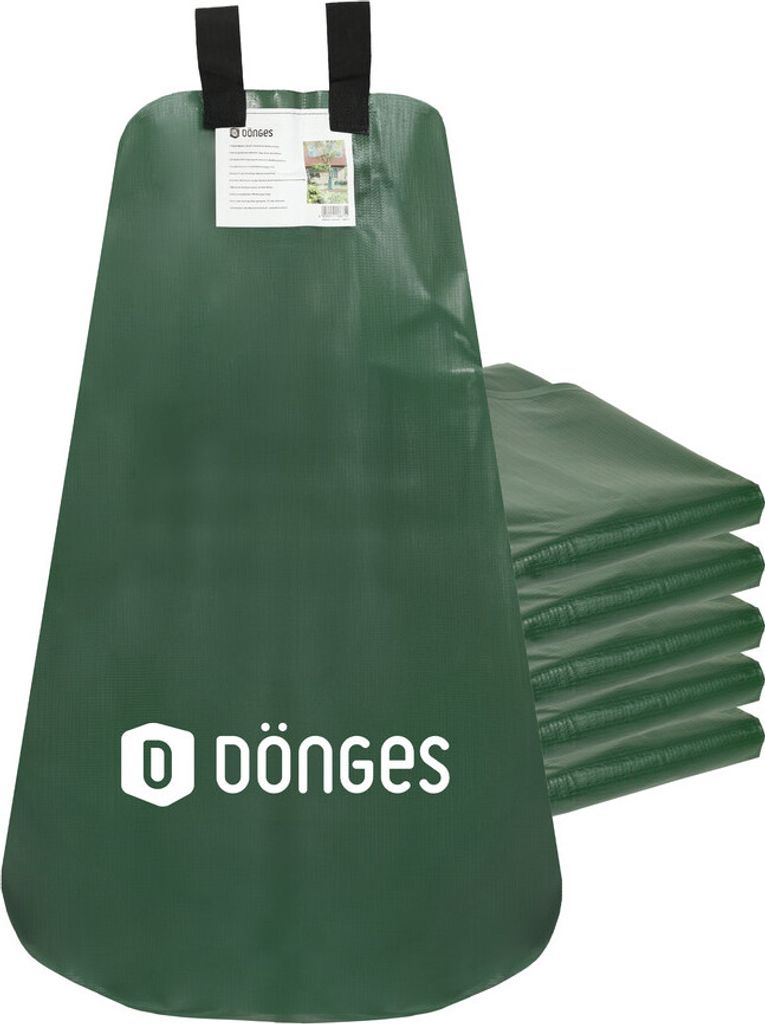 PVC Baumbewässerungssack 75L grün 5 Stück, Dönges Baumbewässerungsbeutel