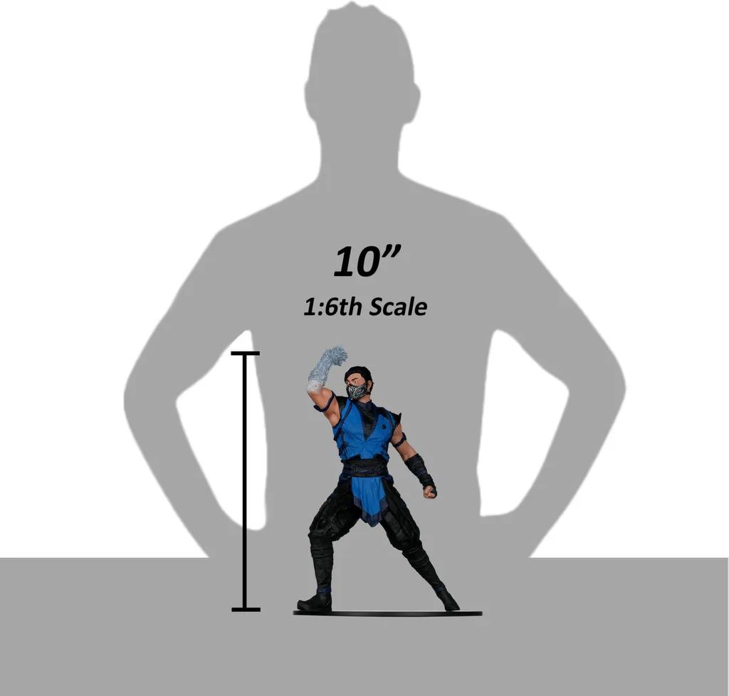 Figurine Sub-Zero Mortal Kombat 1 de 25 cm de haute qualité stable