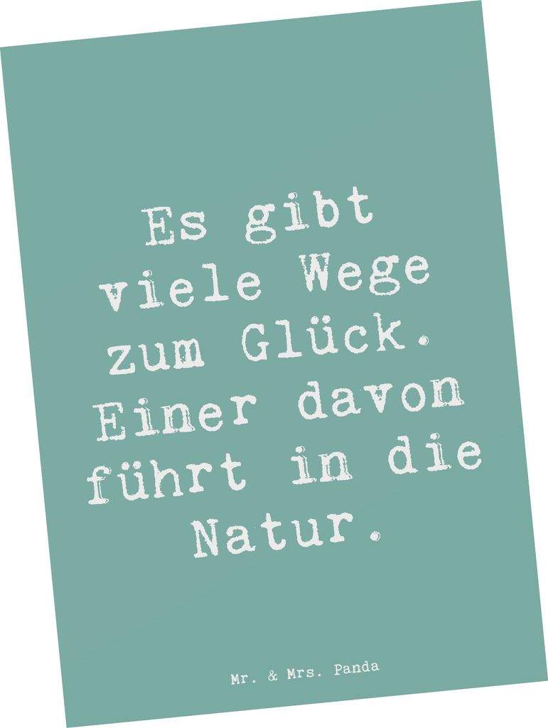 Mr. & Mrs. Panda Postkarte Spruch Geborgenheit Natur - Meeresbrise - Geschenk, Postkarten, Wind, Zitat, Bäume, Zufriedenheit, in der, Grußkarte, ...