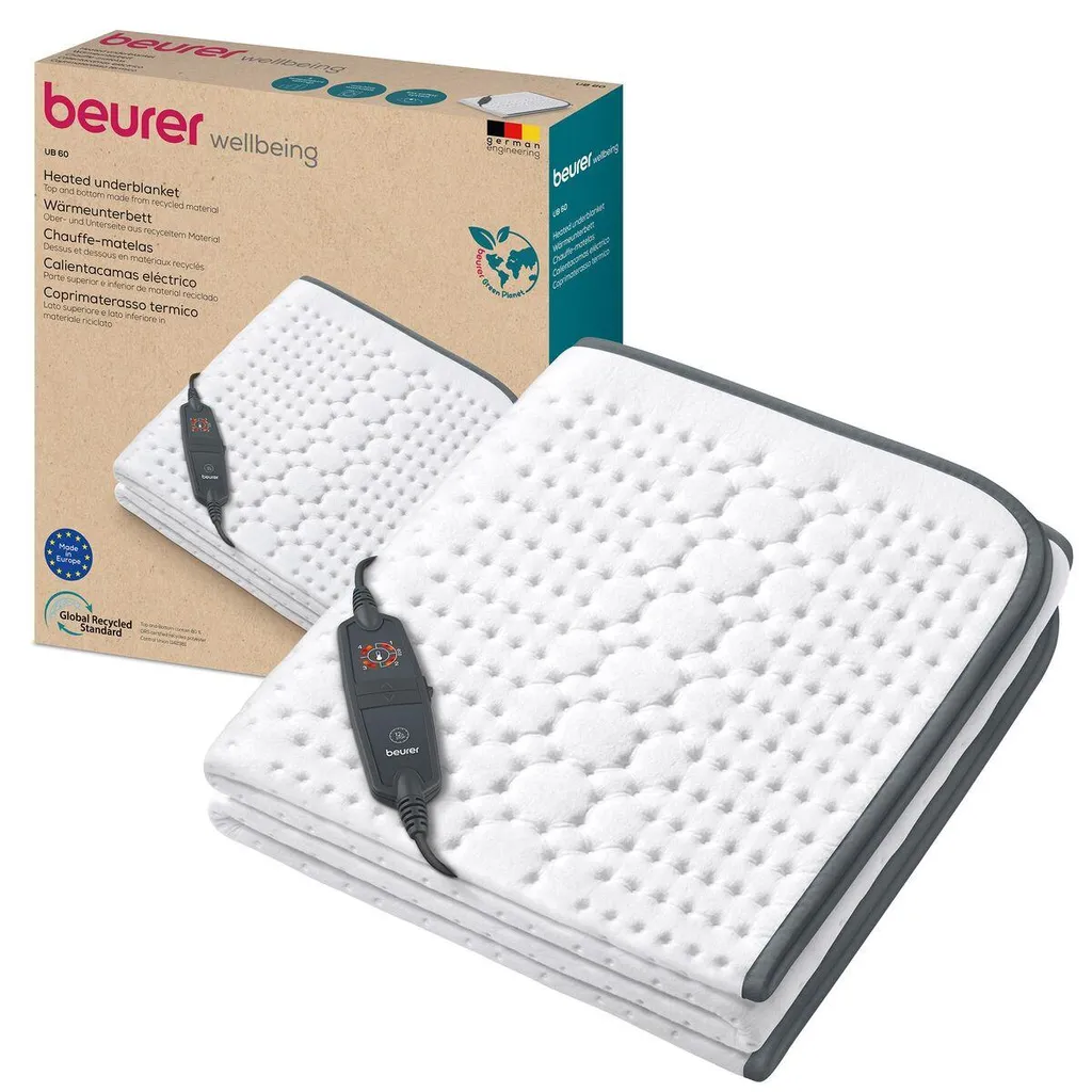 Chauffe-matelas Électrique Beurer UB60 1 Personne Lavable 150x80cm