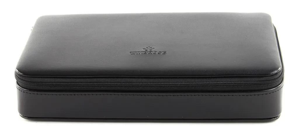 Petite boîte à bijoux WINDROSE Merino Charmbox cuir noir de qualité