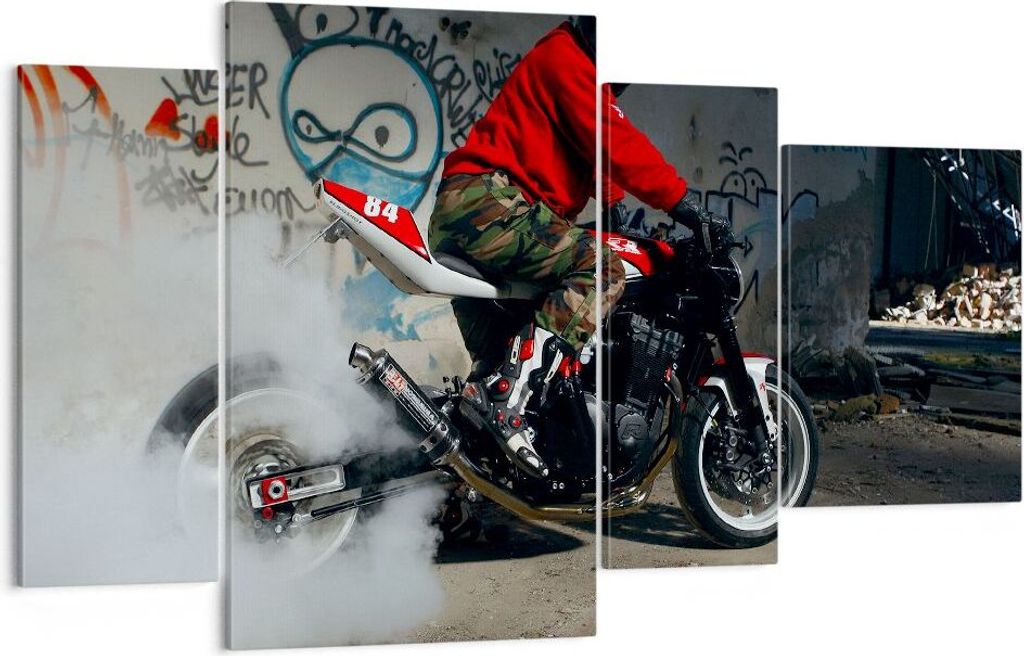 Bild auf Leinwand - Leinwandbild - Motorrad motorradfahrer Produktbild 
