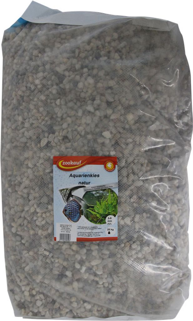 zookauf Aquarienkies natur 5 - 8 mm 25 kg