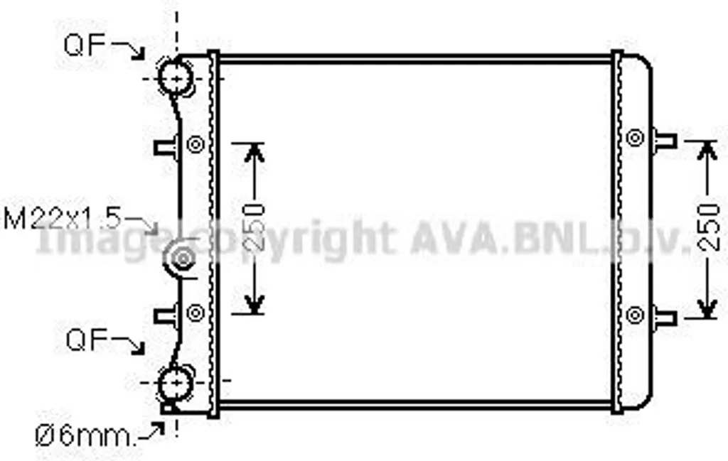 Radiateur moteur anti fuite PRASCO VN2152 pour Golf IV et Octavia I