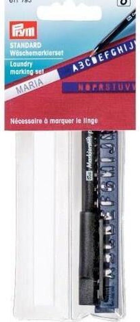 PRYM Wäschemarkierset Standard, 3 m, schwarzer Permanentmarker