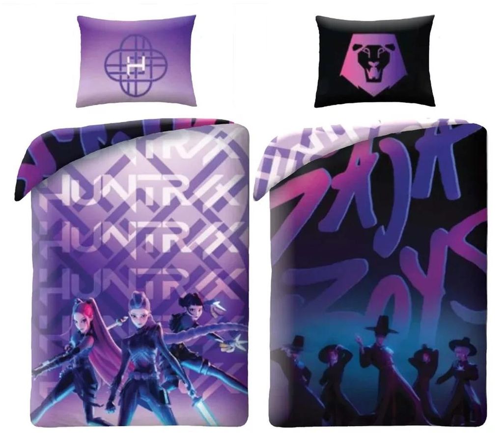 Demon Hunters dekbedovertrek K-pop Enemies 140 x 200 cm - Productafbeelding 